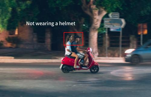 Failure to wear helmet detection