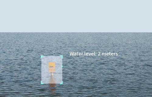 Reservoir water level scale