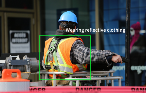 Failure to wear reflective clothing detection